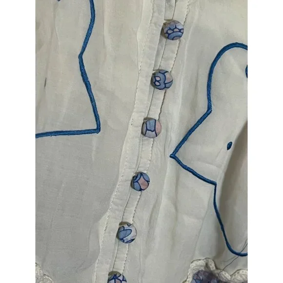 Fillyboo Maternity Vintage Bloom Boho Embroidered Garden Maxi Dress Medium - Picture 11 of 16